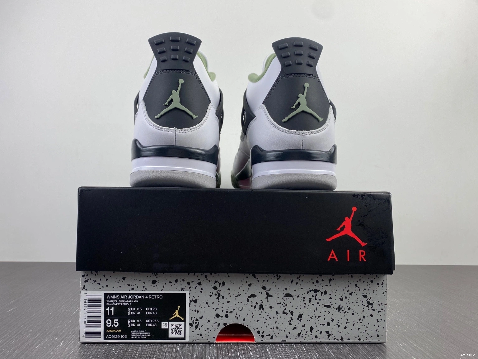 WMNS 4 Seafoam AQ9129-103 Jordan Oil Air Green 1223